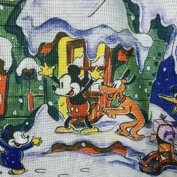 Vtg Disney Store The House Of Mickey Mouse Christmas Holiday Henley Shirt Mens L - Picture 15 of 16